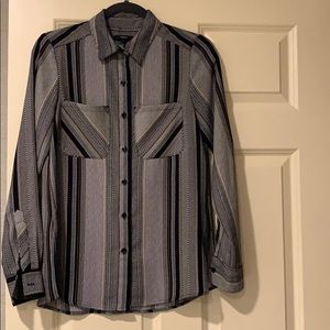 Drew multi print blouse dark tones